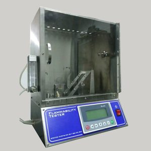 45 Degree Flammability Tester is applicable to test fabric flammability resistance by burning the fabric in 45 degree to know material flammability rating.