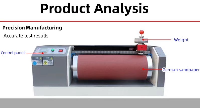 DIN Abrasion Tester is used for determine abrasion of flexible materials, such as rubber, tires, leather etc.