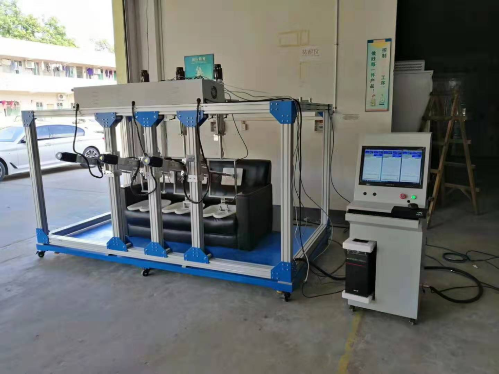 What is the Technical Principle of the Three-station Sofa Testing Machine