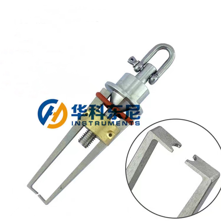 Two Pronged Clamp is the assistant tool used for toys tension test. It meets standards: EN-71-1, ASTM F963, 16CFR 1500, ISO 8124-1, GB6675-2.