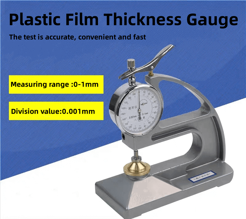 Plastic film thickness gauge is suitable for laboratory measurement of the thickness of plastic film and wafer samples.Manufactuer-Hust Tony.