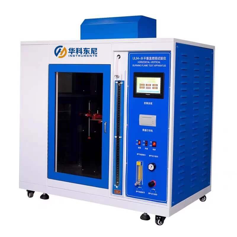 Ul94 Horizontal and Vertical Combustion Tester Function.It is a key equipment used to test the combustion performance of plastic materials.
